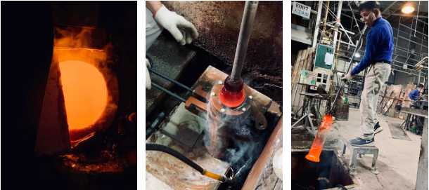 灵感来自竹子形状的玻璃花瓶