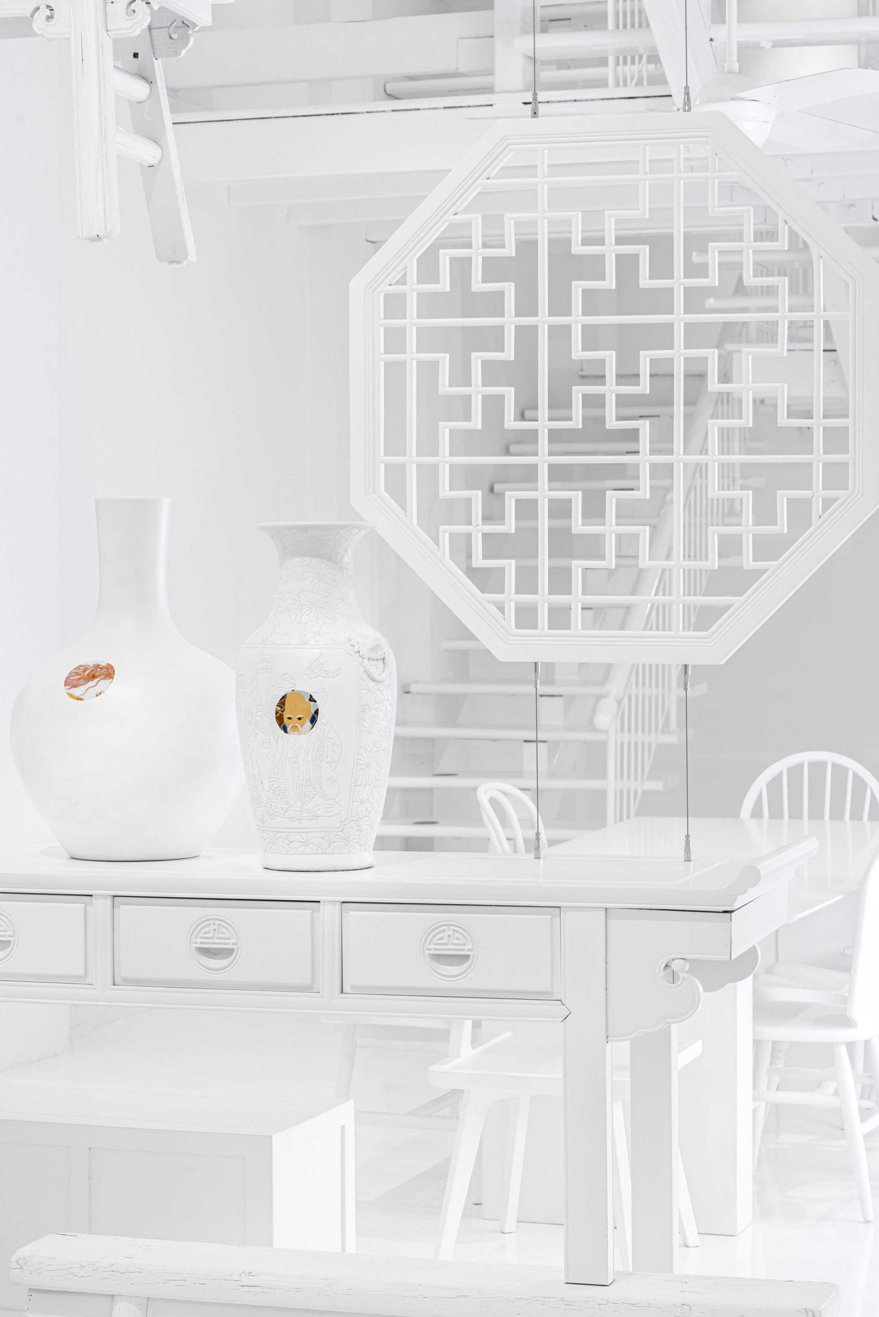 室内装饰为全白色的生活空间