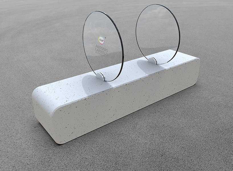 针对冠状病毒而设计的长凳系列 'shield'