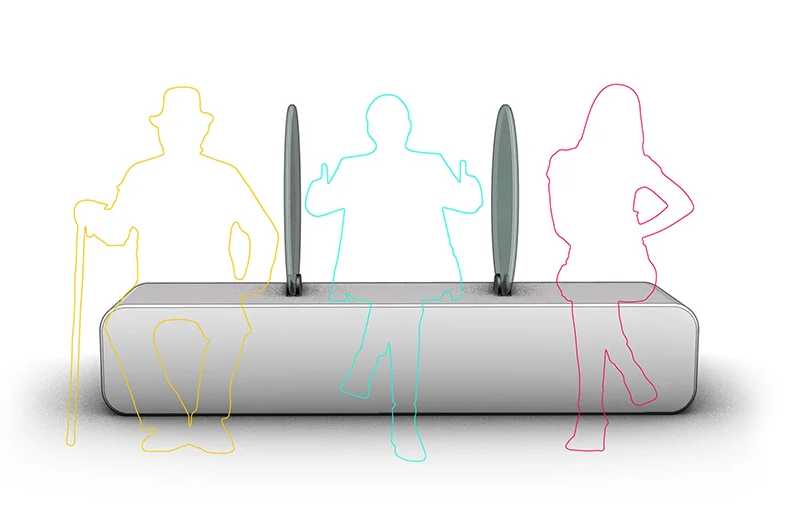 针对冠状病毒而设计的长凳系列 'shield'