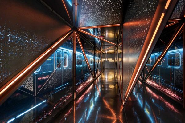 在曼哈顿上空漂浮的 The Edge