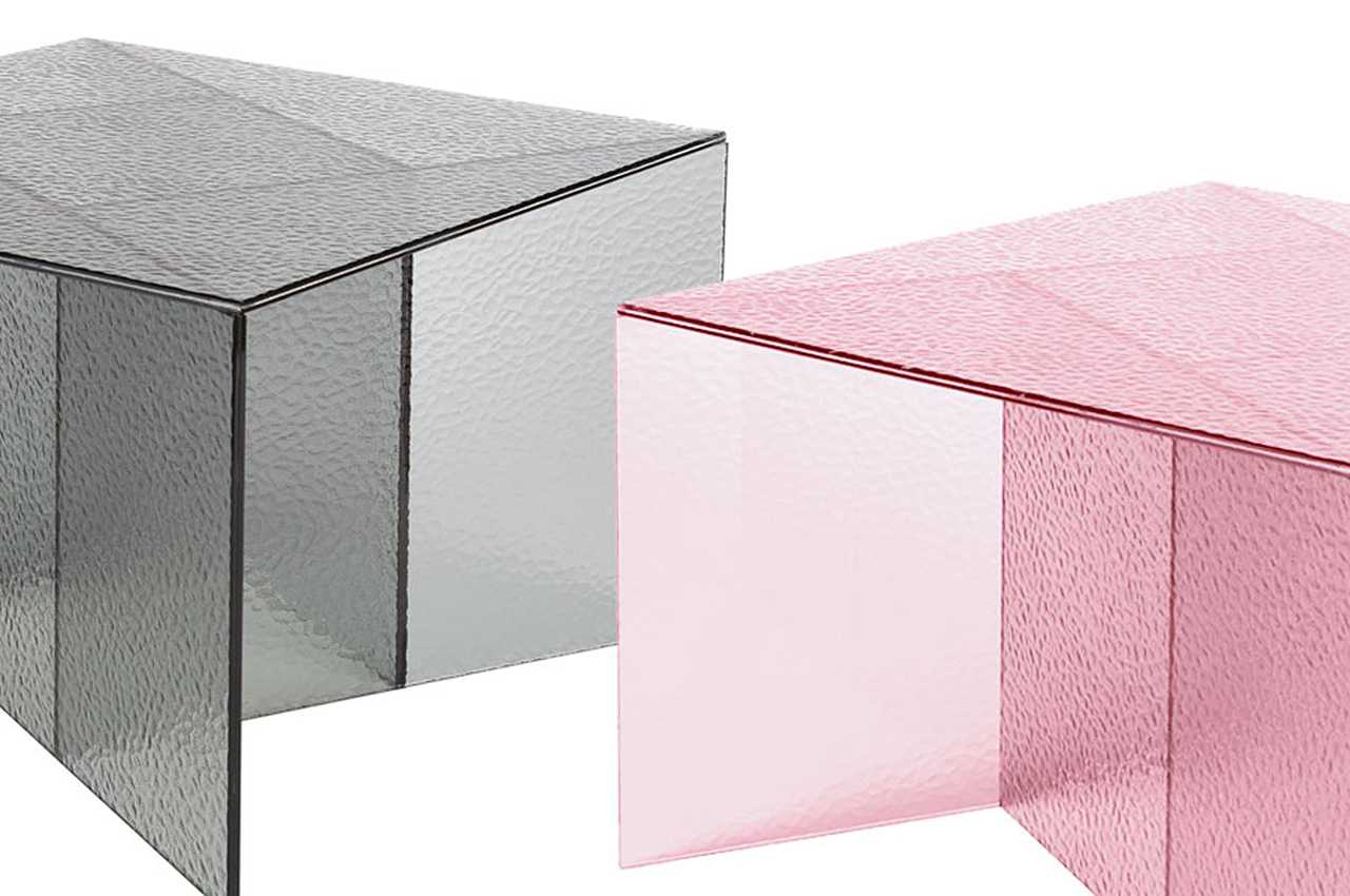 几何角度和玻璃设计结合的aspa桌子系列