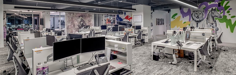 Ware Malcomb在恩西诺设计欧莱雅Pulp Riot办公室