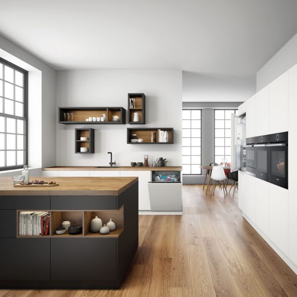 德国博世橱柜（Bosch）黑色玻璃烤箱融合了高级设计和直观功能