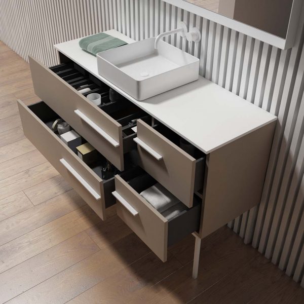 由Decosan设计，浴室家具采用标准化的模块化概念