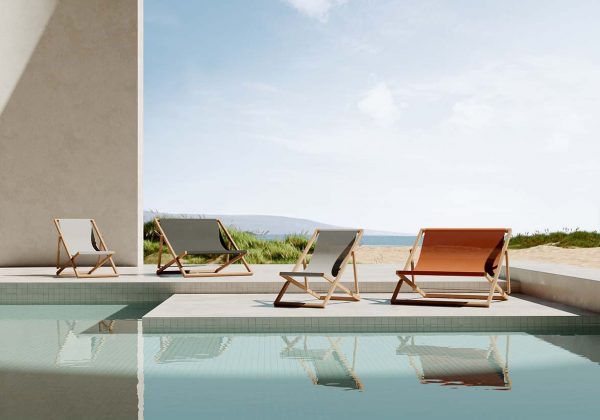 由OISIDE设计的GANDULA，是典型地中海躺椅的最新和高效版本
