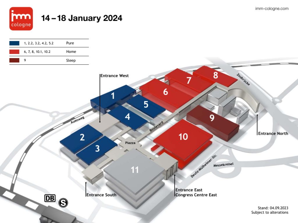 2024年德国科隆国际家具展举办时间及场馆分布