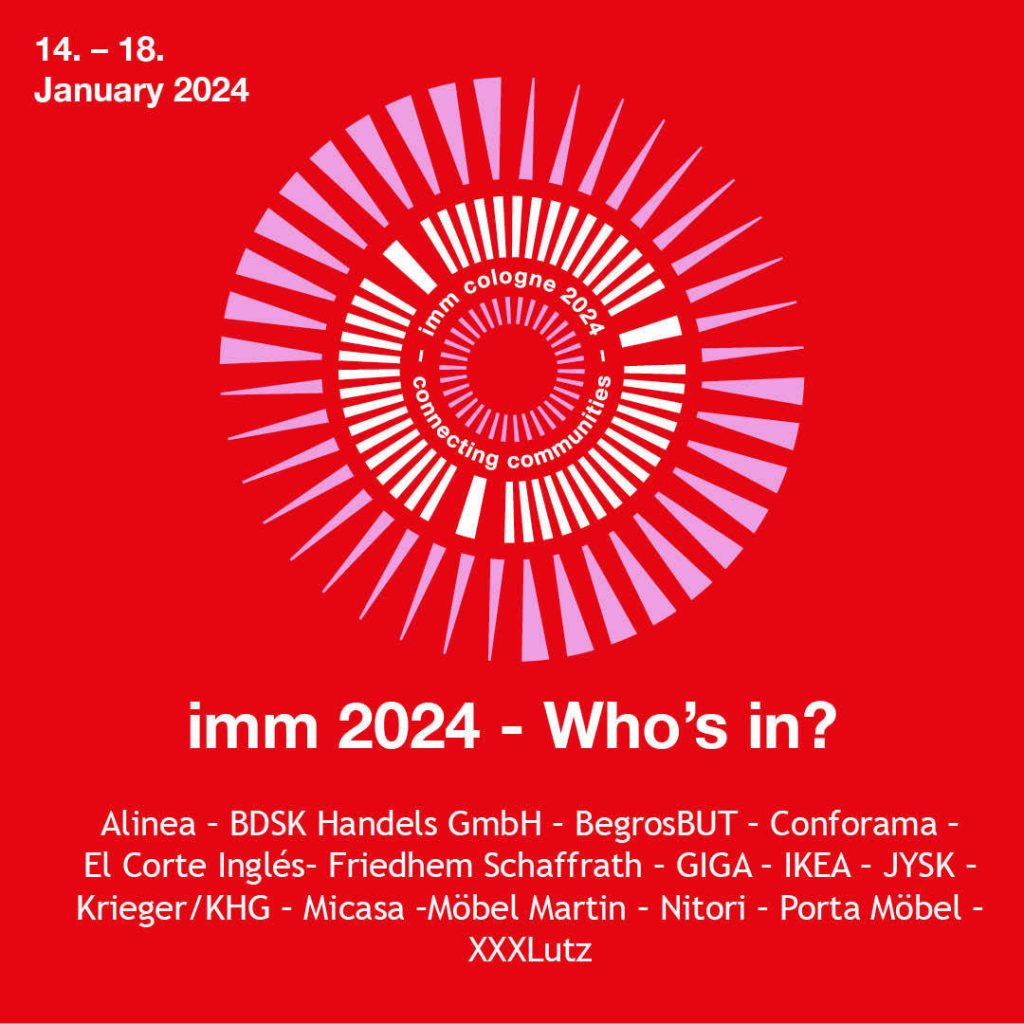 2024科隆国际家具展：imm cologne 2024，谁将亮相？