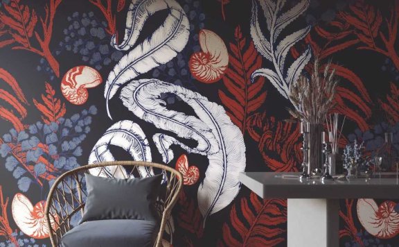 大自然风格的壁纸为室内带来快乐和幸福