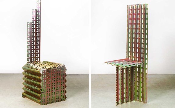 Jinyeong Yeon将基本的镀锌角钢变成雕塑家具